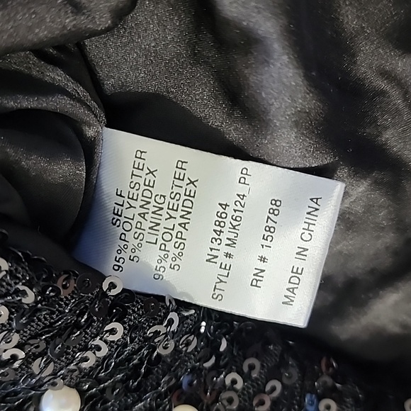 Monica All Over Pearl, Black Sequin Crop Jacket Petal + Pup - Picture 9 of 9